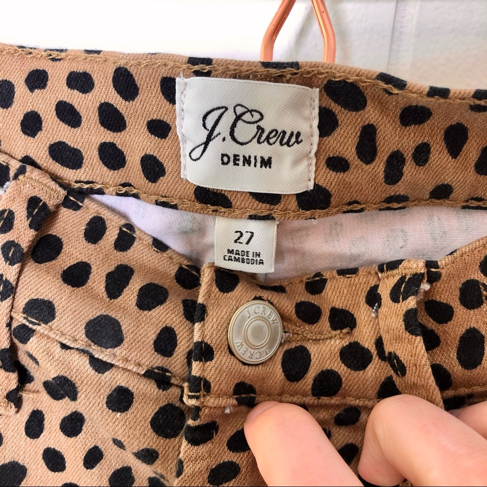 J Crew 9” High Rise Toothpick Jean Leopard Print - Picture 7 of 8